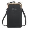 Black Leather Cell Phone Shoulder Bag Black Leather Cell Phone Shoulder Bag