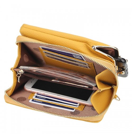 Black Leather Cell Phone Shoulder Bag Black Leather Cell Phone Shoulder Bag