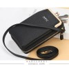 Black Leather Cell Phone Shoulder Bag Black Leather Cell Phone Shoulder Bag
