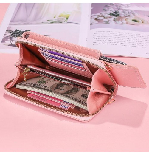 Leather Clutch Wallet With Phone Pocket Leather Clutch Wallet With Phone Pocket